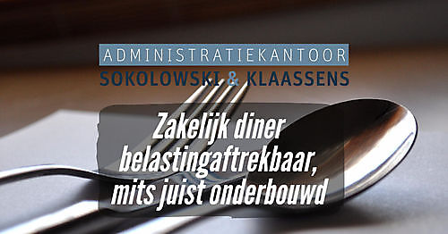 Maak zakelijk karakter van diner aantoonbaar