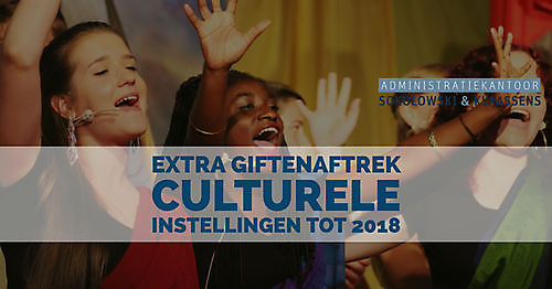 Extra giftenaftrek culturele instellingen tot 2018