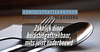 Maak zakelijk karakter van diner aantoonbaar